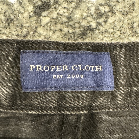 Proper Cloth Jeans Mens 36x35 Black Denim‎ Jeans Great Shape #998 - Picture 8 of 14